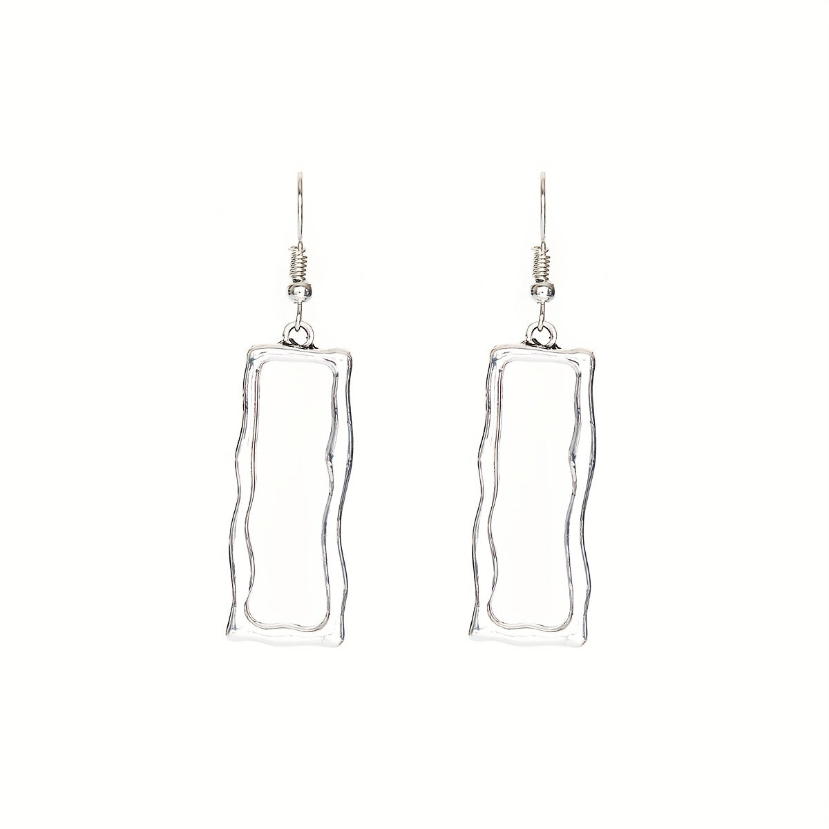 Vintage Gothic Hollow Geometric Long Bar Pendant Earrings