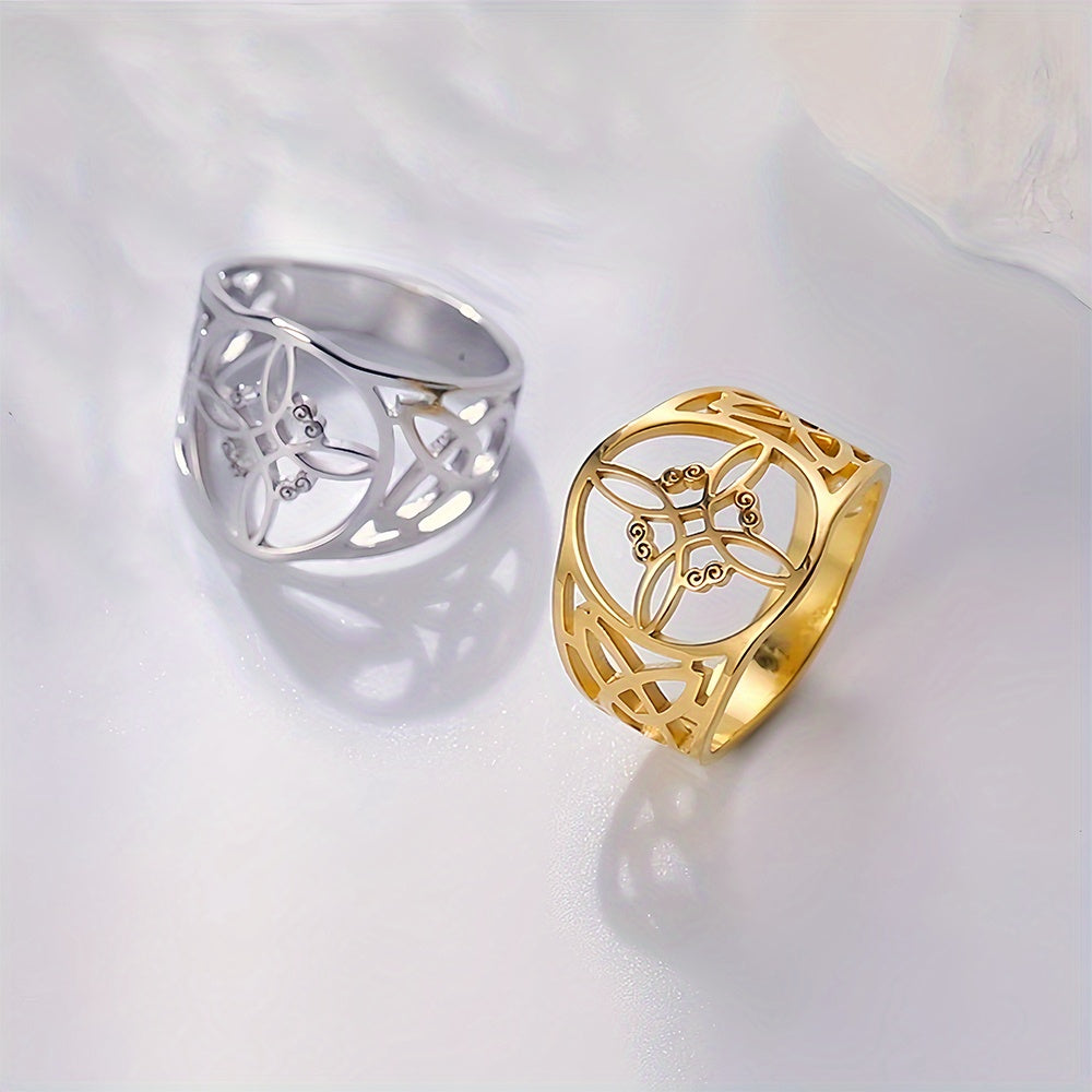Vintage Stylish Cross Celtic Button Ring