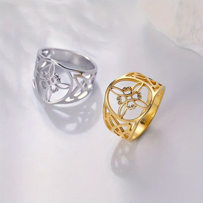 Vintage Stylish Cross Celtic Button Ring