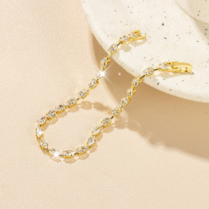 Elegant Zirconia Diamond Gold Plated Tennis Bracelet