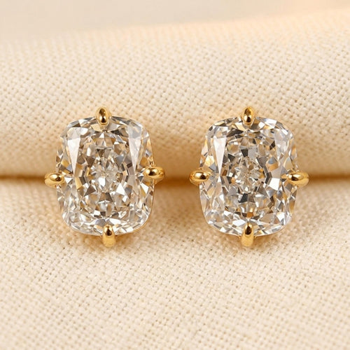 Cushion Cut Diamond Stud Earrings
