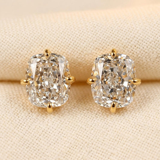 Cushion Cut Diamond Stud Earrings