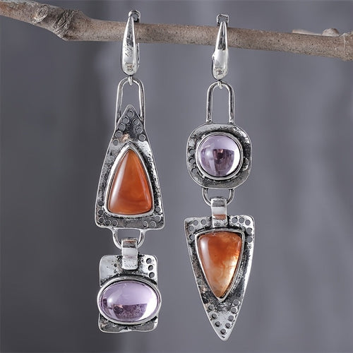 Elegant Rhinestone & Silver Plated Statement Earrings