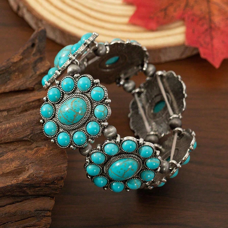 Elegant Vintage Ethnic Turquoise Bracelet