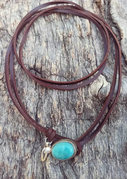 Vintage Turquoise Pearl Multi Layered Necklace