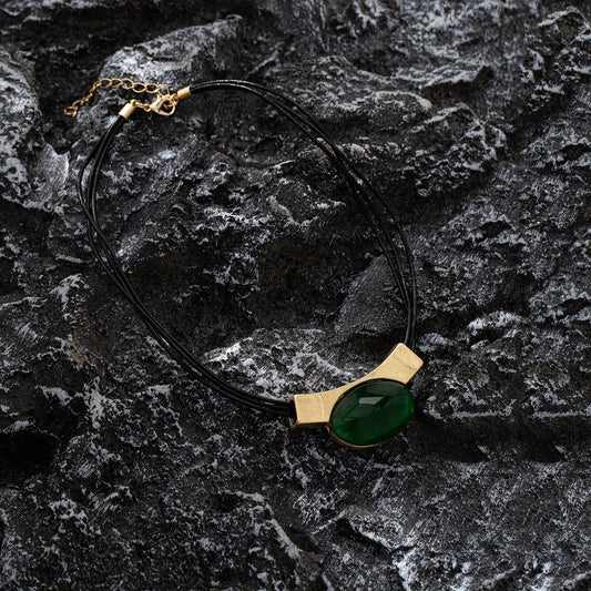 Elegant Bohemian Gemstone Gold Plated Necklace