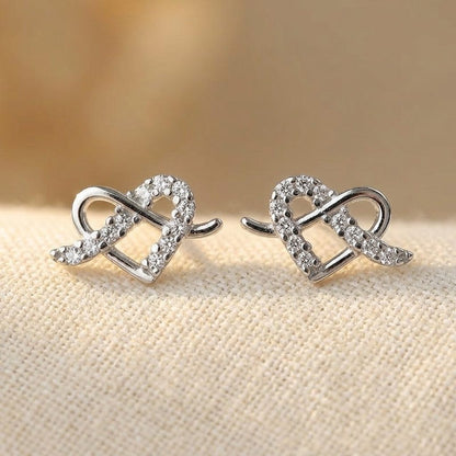 Minimalist Heart Shaped Stud Earrings