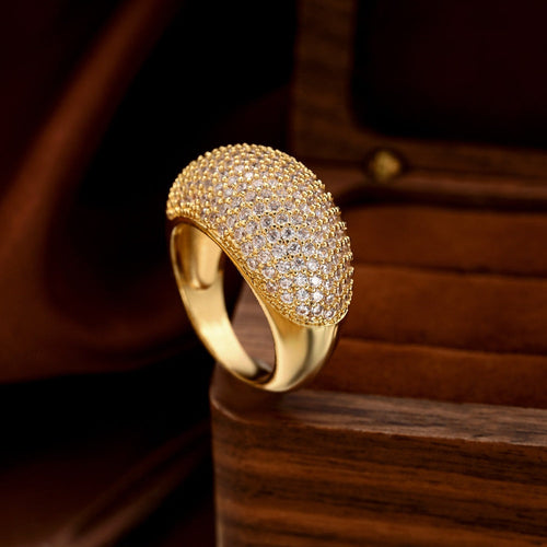 Elegant Cubic Zirconia Dome Ring