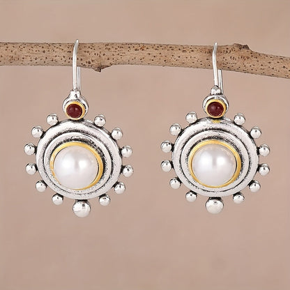 Vintage Pearl Statement Stud Earrings