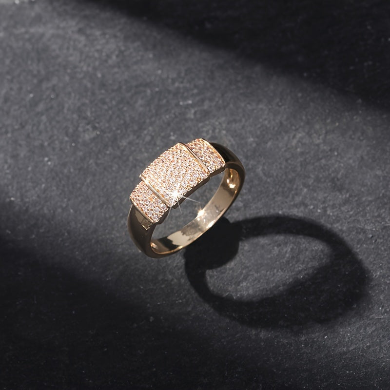 Elegant Cubic Zirconia Gold Plated Ring