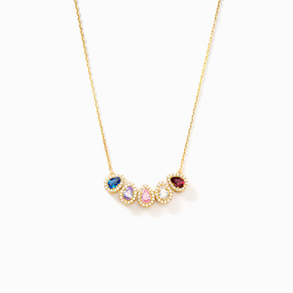Tears of Joy Teardrop Family Birthstone Necklace