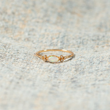 Purest Love Matching Oval Cut Opal Mother & Daughter Ring