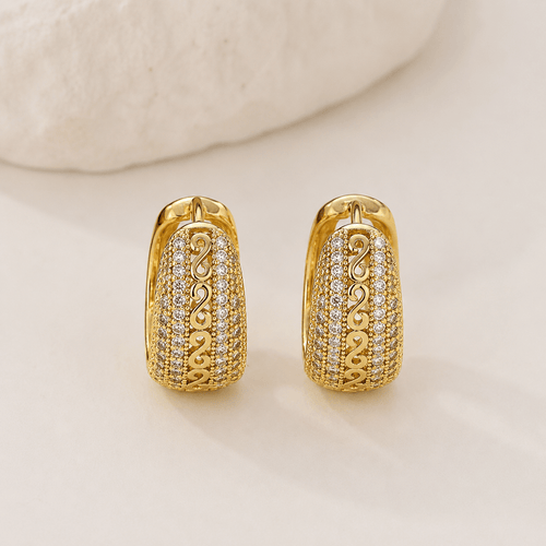Gold Plated Bohemian Turquoise Bead Earrings