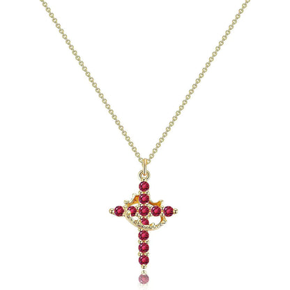 The Eternal Cross & Crown Necklace