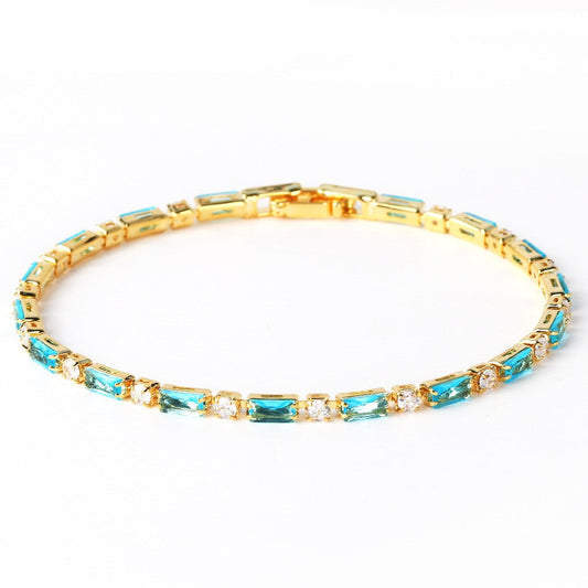 Timeless Gold Natural Turquoise Bracelet