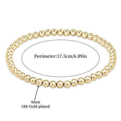 Chic 18K Gold Turquoise Beaded Bracelet