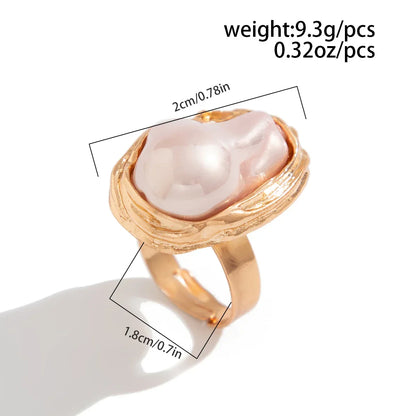 Chunky Baroque Pearl Cocktail Rings