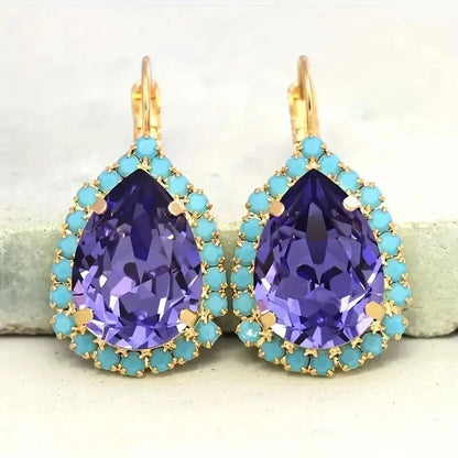 Vintage Crystal Teardrop Earrings