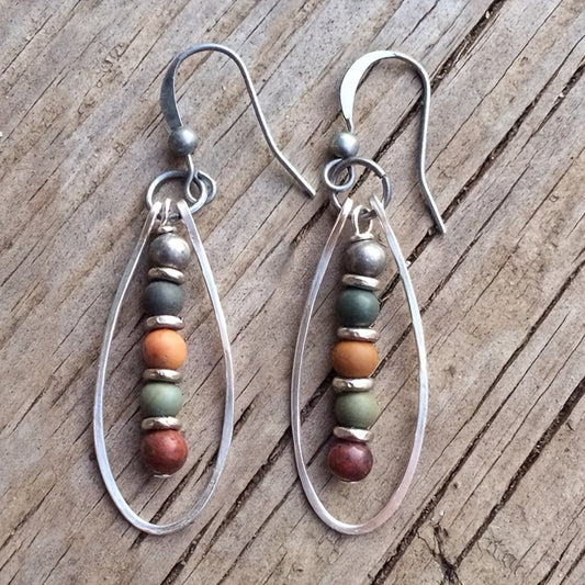 Boho Simple Beaded Teardrop Earrings