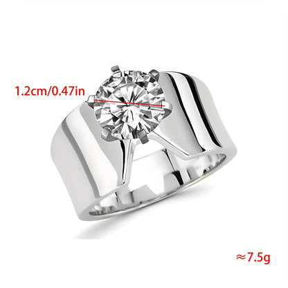 Bohemian Cubic Zirconia Wide Band Ring