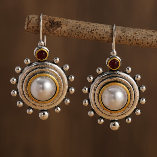 Vintage Pearl Statement Stud Earrings