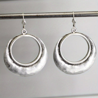 Bohemian Large Open Circle Tribal Style Hoop Earrings