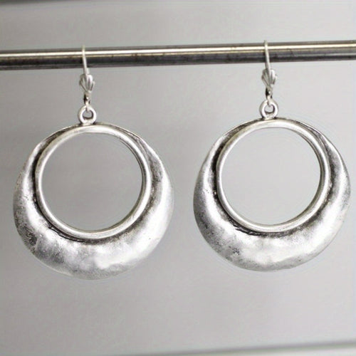 Bohemian Large Open Circle Tribal Style Hoop Earrings