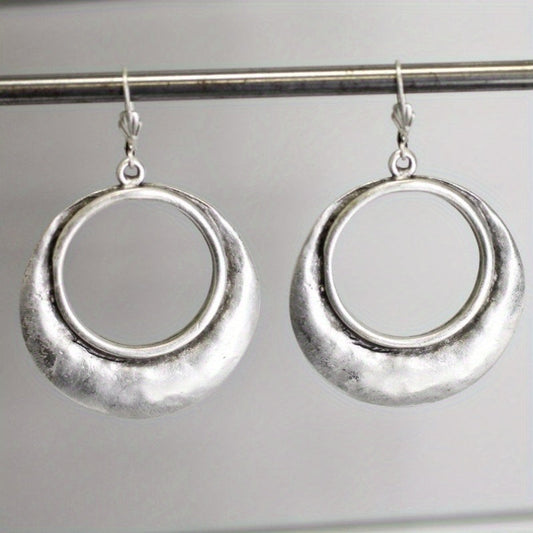 Bohemian Large Open Circle Tribal Style Hoop Earrings