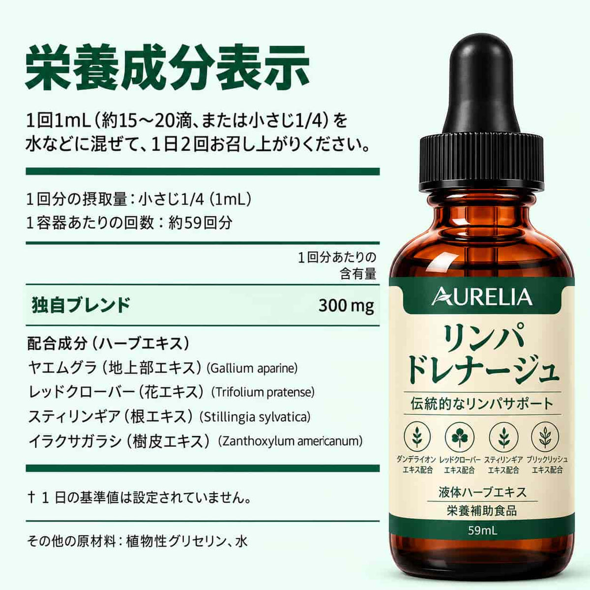 AURELIA リンパドレナージュ – 天然ハーブドロップ