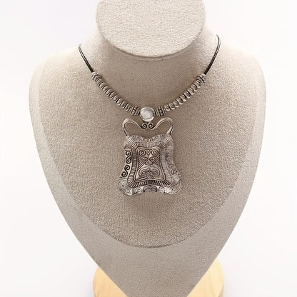 Vintage Antique Geometric Tribal Pendant Necklace