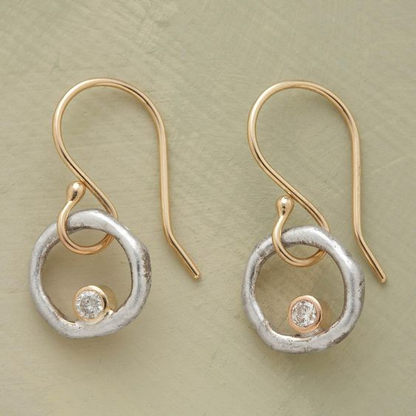 Retro Gold & Silver Earrings