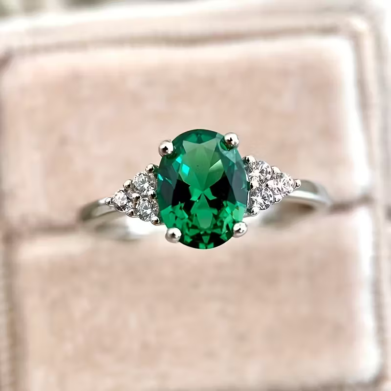 Emerald Promise Ring
