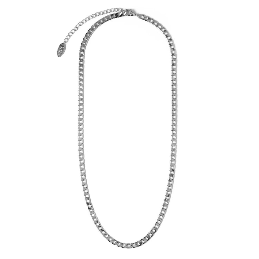 Flat Link Curb Chain Necklace