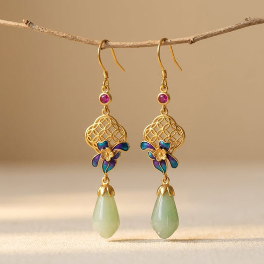 Gold Plated Floral Earrings