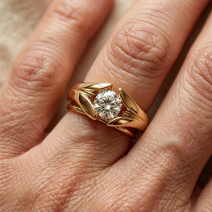 Zirconia Inlay Round Ring