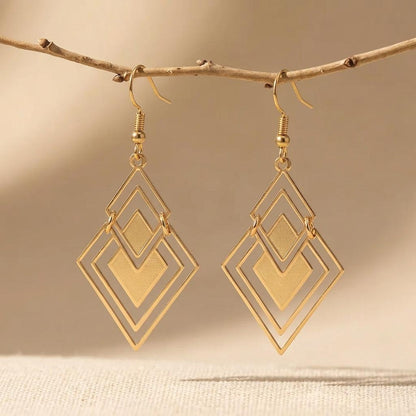 Elegant Vintage Geometric Alloy Dangle Earrings