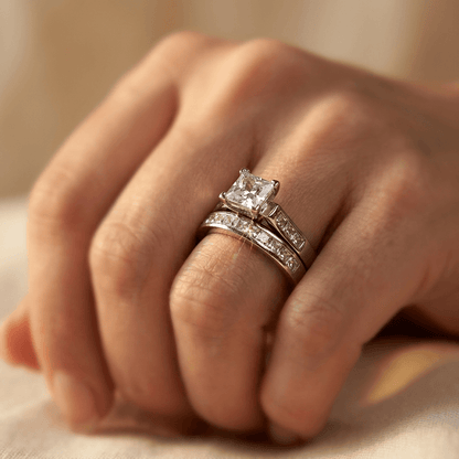 White Cubic Zirconia Silver Statement Ring