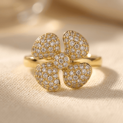Elegant Gold Plated Encrusted Ring