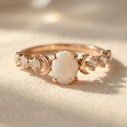 Oval Zirconia Inlay Sterling Silver Ring