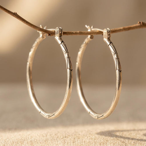 Elegant Metal Hoop Earrings Vintage Punk Style