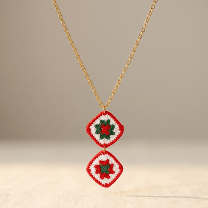 Vintage Bohemian Gold Pendant Necklace