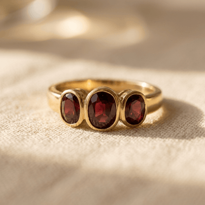Copper Hexagonal Zirconia Star Unisex Ring